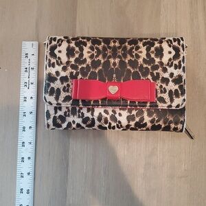 Betsey Johnson Leopard Print Clutch with Shoulder Strap